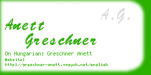 anett greschner business card